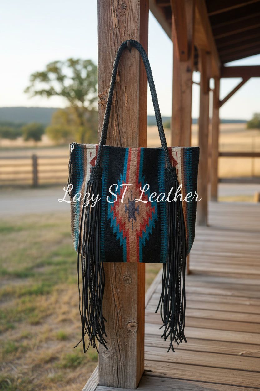 Black wool bag