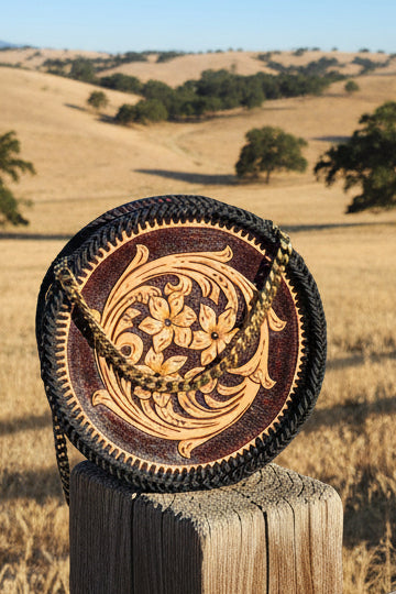 Flower Tooled Mini Canteen Purse