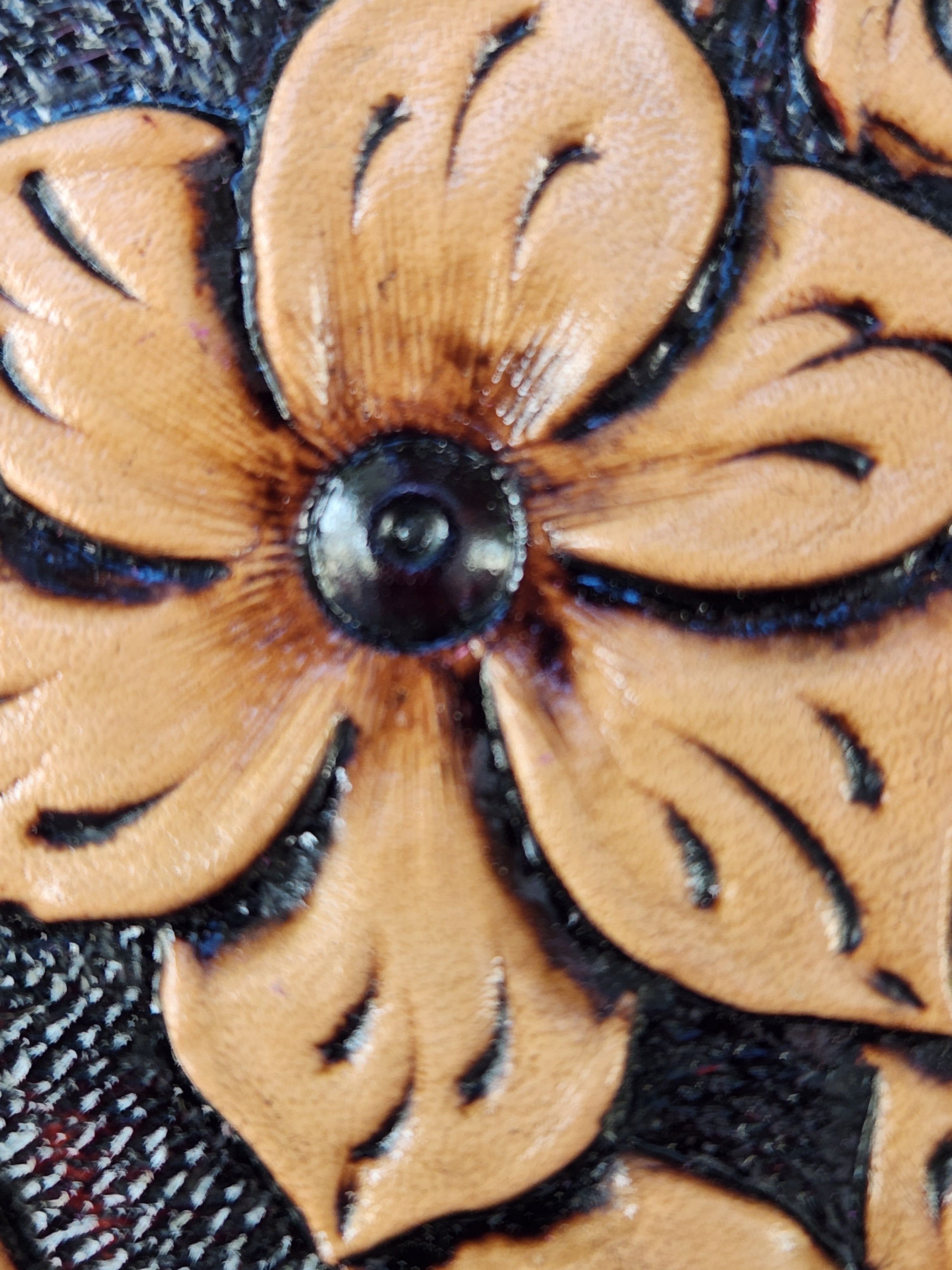Flower Tooled Mini Canteen Purse