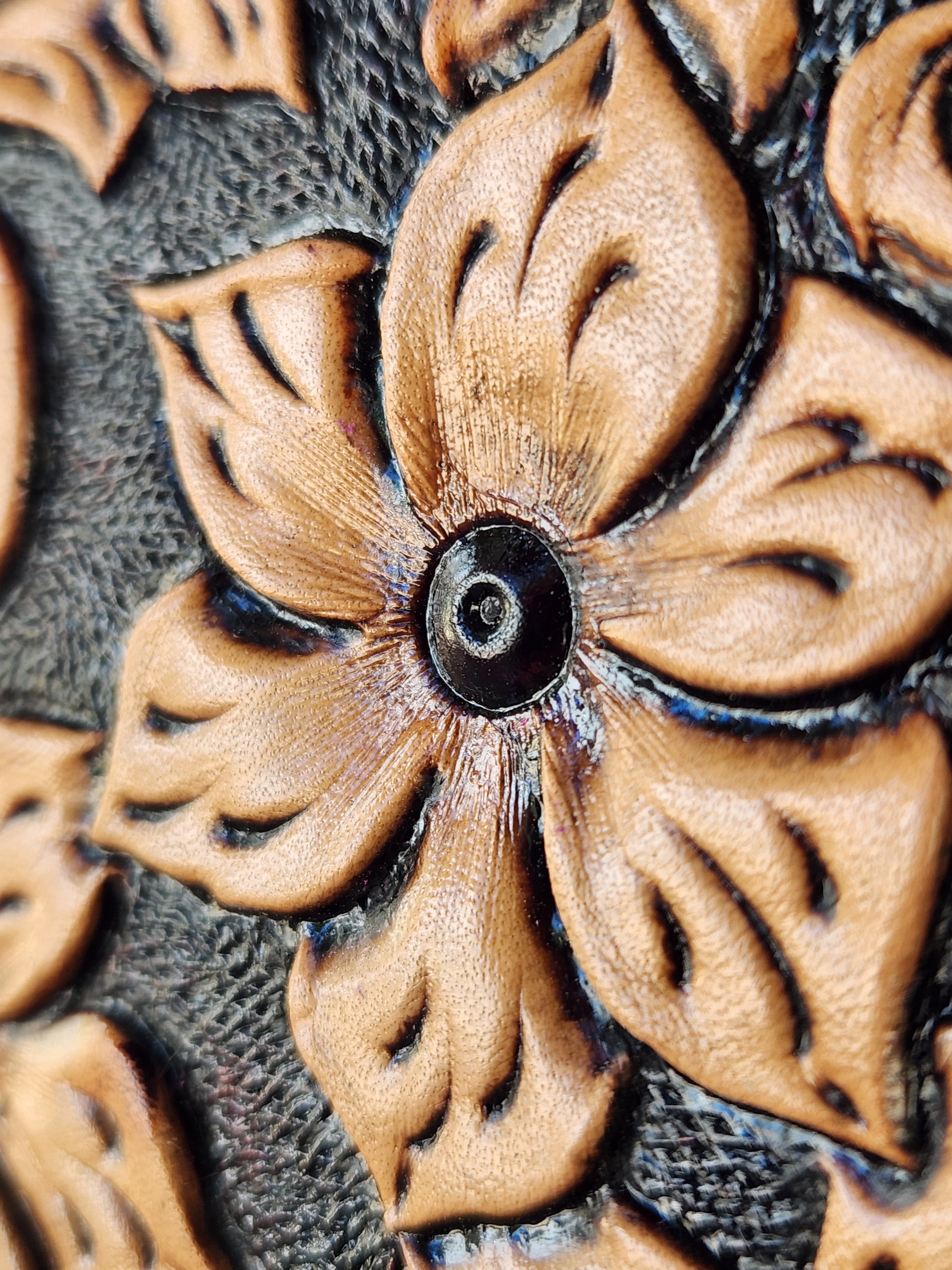 Flower Tooled Mini Canteen Purse